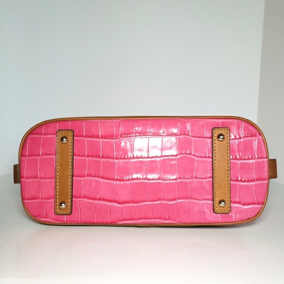 ❗SOLD❗ Dooney & Bourke | Snake Leather Zip Dome Satchel Purse - Picture 6 of 16